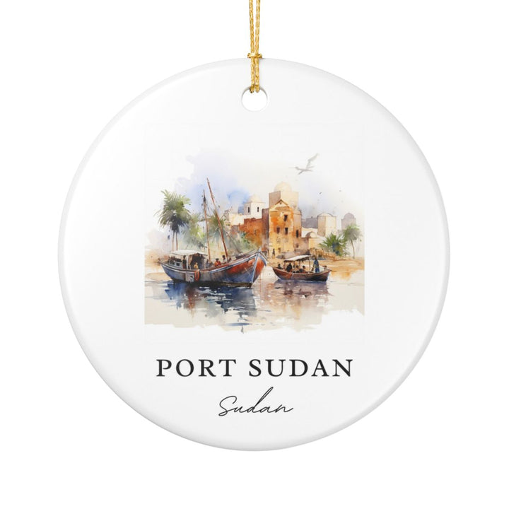 Port Sudan Ornament: Unique Port Sudan Souvenir, Port Sudan Xmas Decor, and Authentic Port Sudan Gift