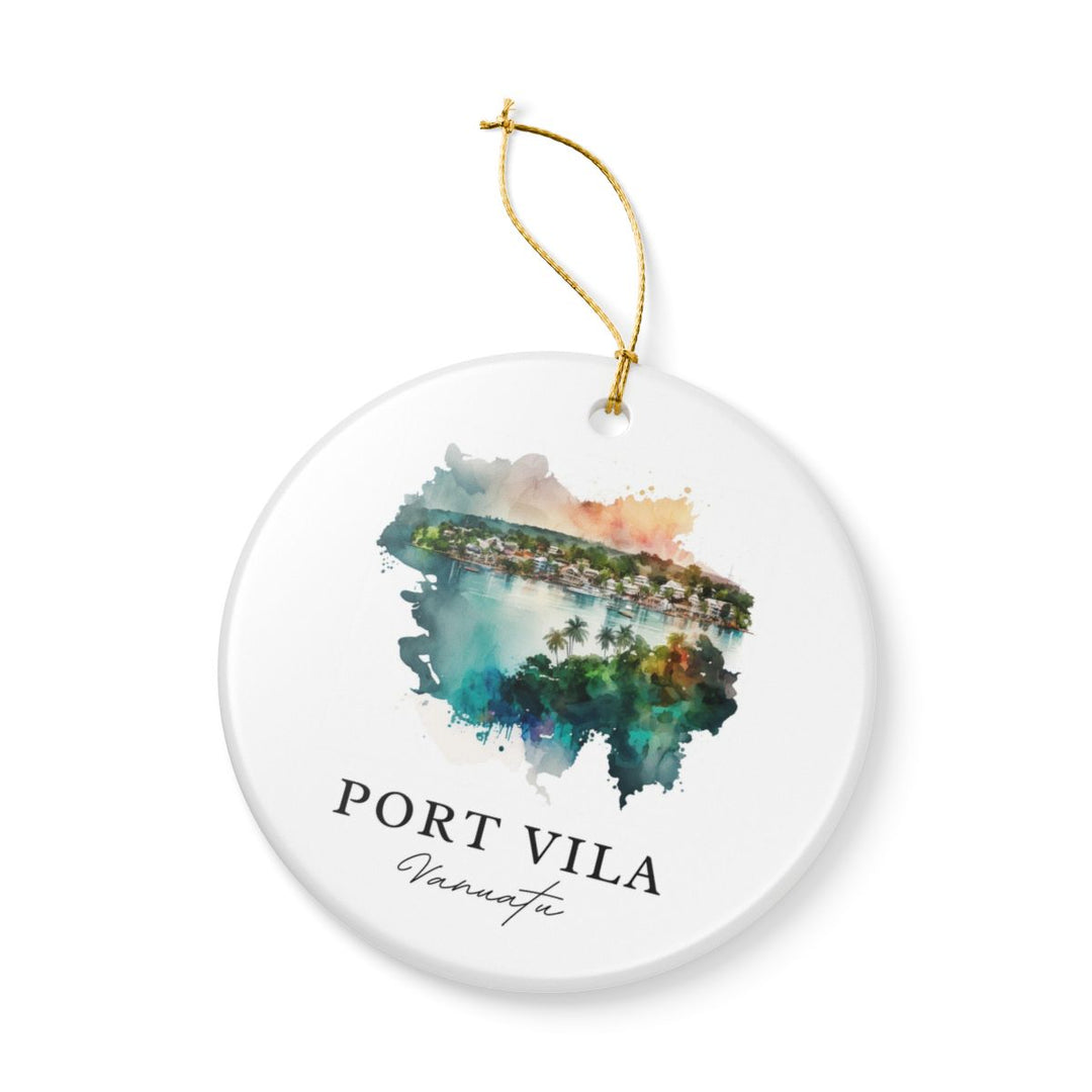 Port Vila Vanuatu Ornament: Unique Port Vila Vanuatu Souvenir, Port Vila Vanuatu Xmas Decor, and Authentic Port Vila Vanuatu Gift