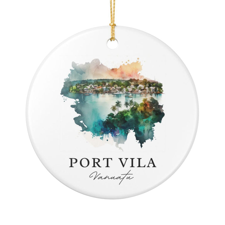 Port Vila Vanuatu Ornament: Unique Port Vila Vanuatu Souvenir, Port Vila Vanuatu Xmas Decor, and Authentic Port Vila Vanuatu Gift