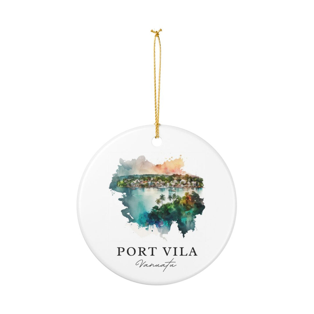 Port Vila Vanuatu Ornament: Unique Port Vila Vanuatu Souvenir, Port Vila Vanuatu Xmas Decor, and Authentic Port Vila Vanuatu Gift
