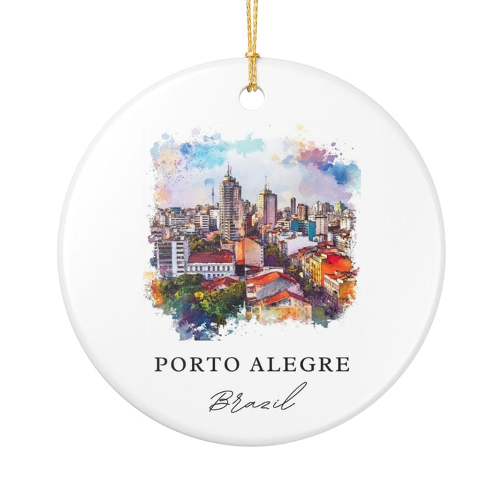 Porto Alegre Ornament: Unique Porto Alegre Souvenir, Porto Alegre Xmas Decor, and Authentic Porto Alegre Gift