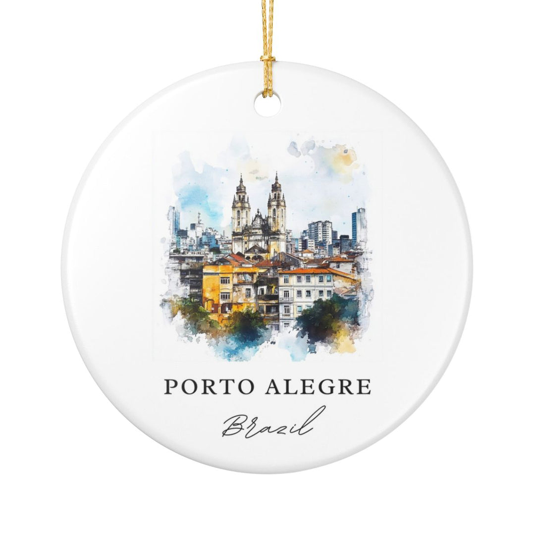 Porto Alegre Ornament: Unique Porto Alegre Souvenir, Porto Alegre Xmas Decor, and Authentic Porto Alegre Gift