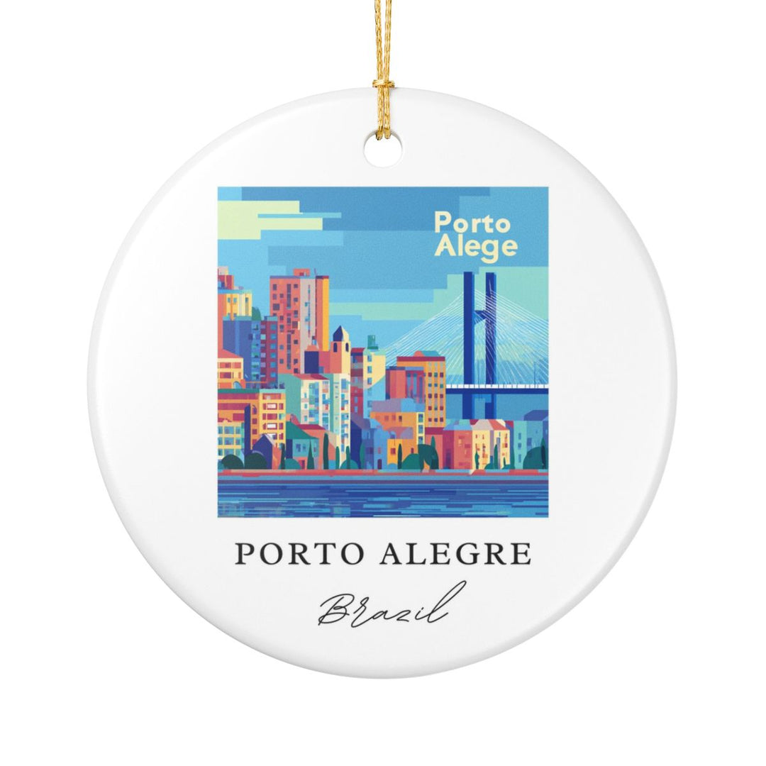 Porto Alegre Ornament: Unique Porto Alegre Souvenir, Porto Alegre Xmas Decor, and Authentic Porto Alegre Gift