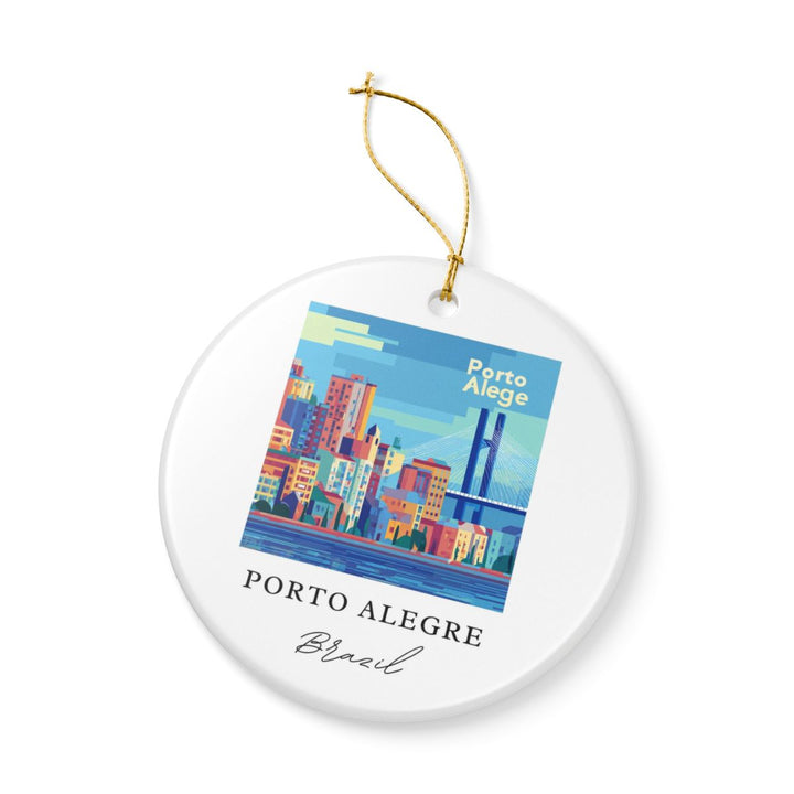 Porto Alegre Ornament: Unique Porto Alegre Souvenir, Porto Alegre Xmas Decor, and Authentic Porto Alegre Gift