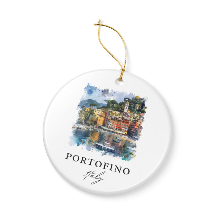 Portofino Italy Ornament: Unique Portofino Souvenir, Portofino Italy Xmas Decor, and Authentic Portofino Gift