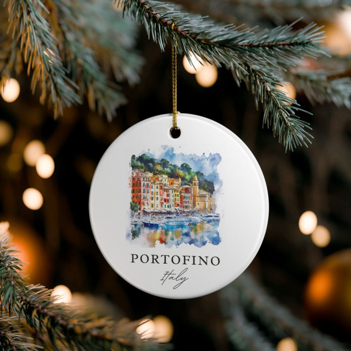 Portofino Italy Ornament: Unique Portofino Souvenir, Portofino Italy Xmas Decor, and Authentic Portofino Gift