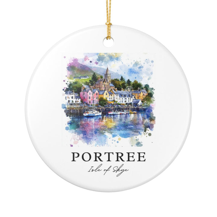 Portree Isle of Skye Scotland Ornament: Unique Portree Souvenir, Portree Scotland Xmas Decor, and Authentic Portree Gift