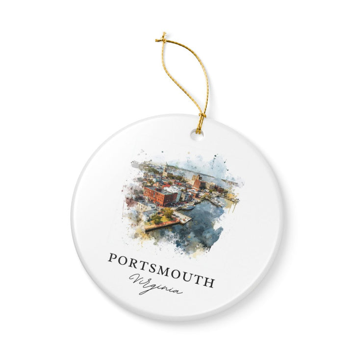 Portsmouth VA Ornament: Unique Portsmouth Souvenir, Portsmouth Virginia Xmas Decor, and Authentic Portsmouth Gift