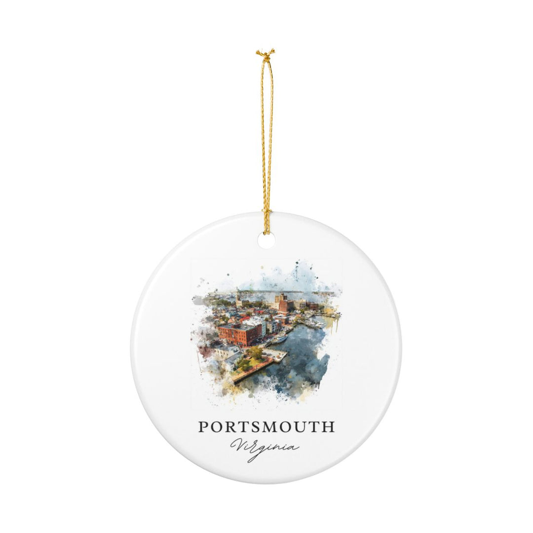 Portsmouth VA Ornament: Unique Portsmouth Souvenir, Portsmouth Virginia Xmas Decor, and Authentic Portsmouth Gift