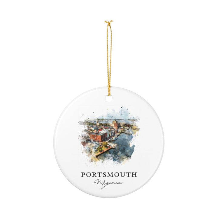 Portsmouth VA Ornament: Unique Portsmouth Souvenir, Portsmouth Virginia Xmas Decor, and Authentic Portsmouth Gift