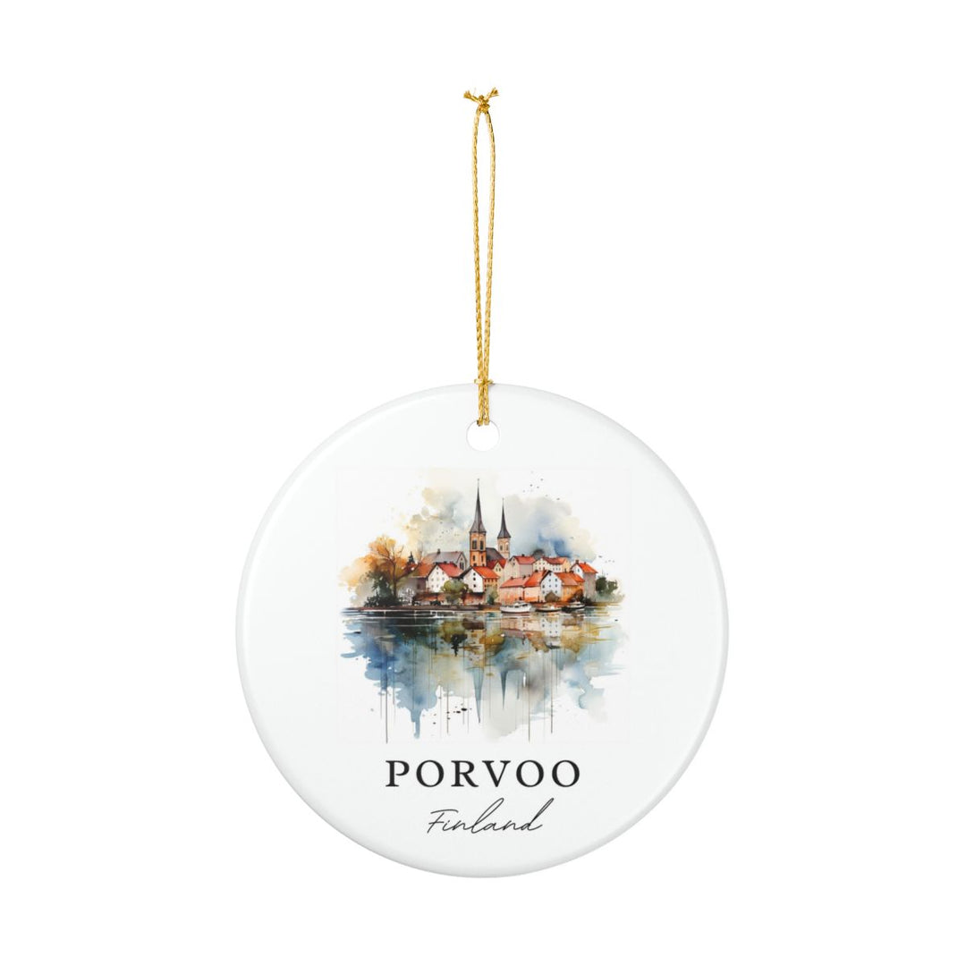 Porvoo Finland Ornament: Unique Porvoo Souvenir, Porvoo Finland Xmas Decor, and Authentic Porvoo Gift