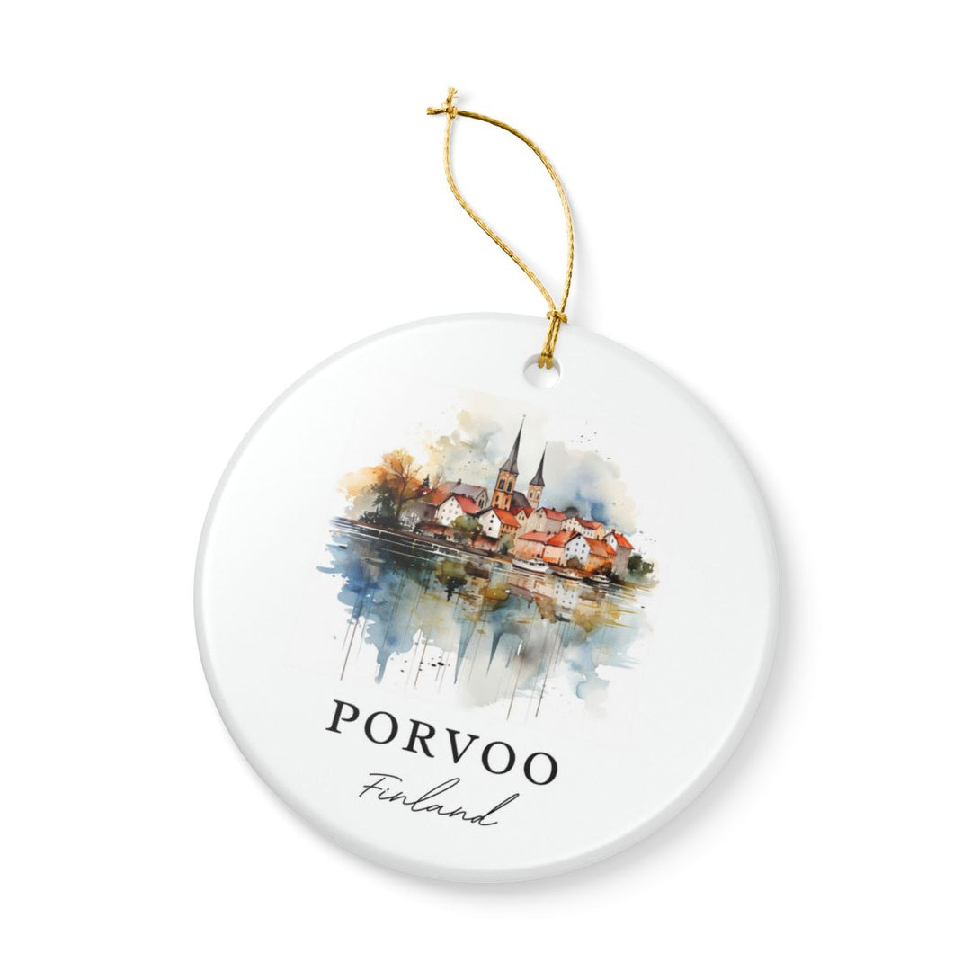 Porvoo Finland Ornament: Unique Porvoo Souvenir, Porvoo Finland Xmas Decor, and Authentic Porvoo Gift