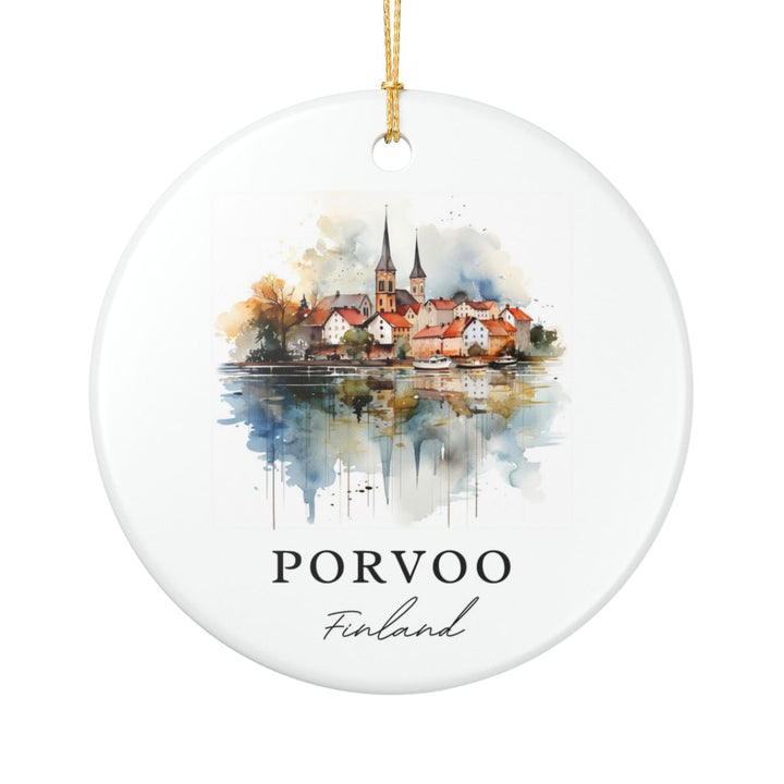 Porvoo Finland Ornament: Unique Porvoo Souvenir, Porvoo Finland Xmas Decor, and Authentic Porvoo Gift