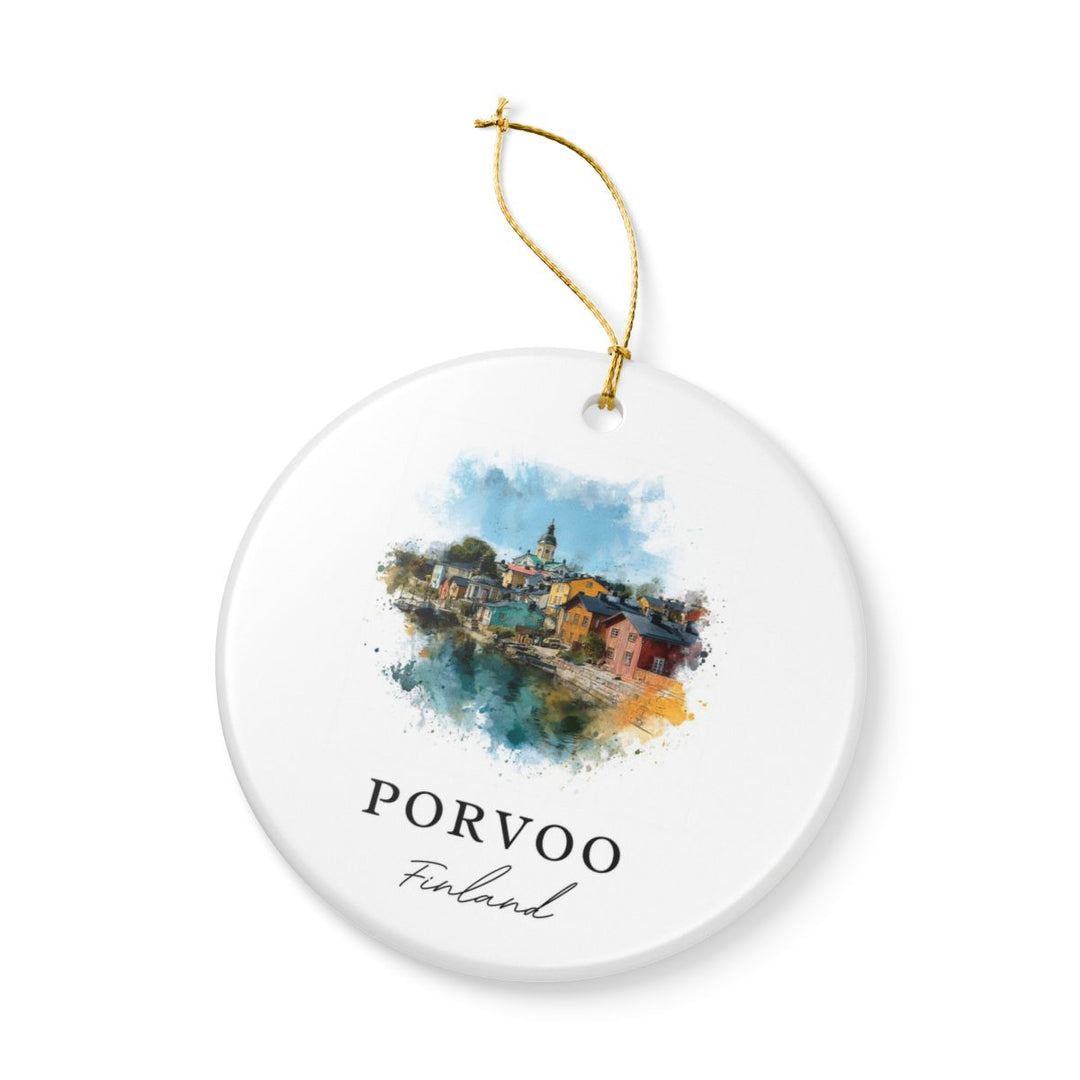 Porvoo Finland Ornament: Unique Porvoo Souvenir, Porvoo Finland Xmas Decor, and Authentic Porvoo Gift