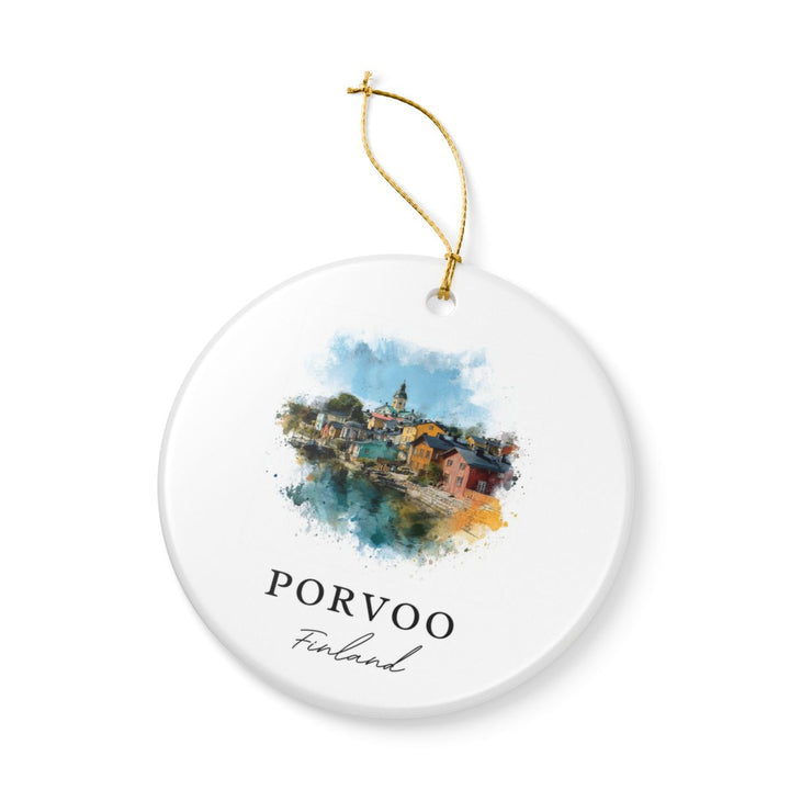 Porvoo Finland Ornament: Unique Porvoo Souvenir, Porvoo Finland Xmas Decor, and Authentic Porvoo Gift