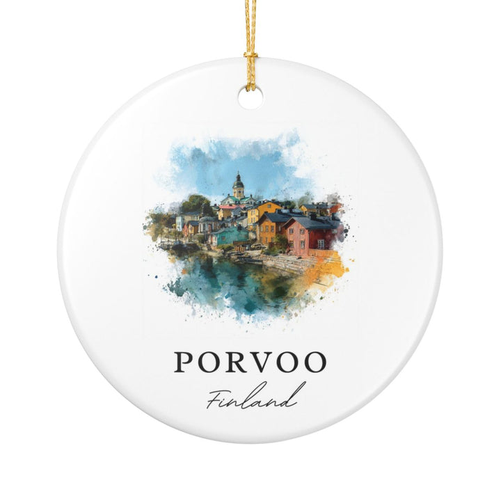 Porvoo Finland Ornament: Unique Porvoo Souvenir, Porvoo Finland Xmas Decor, and Authentic Porvoo Gift