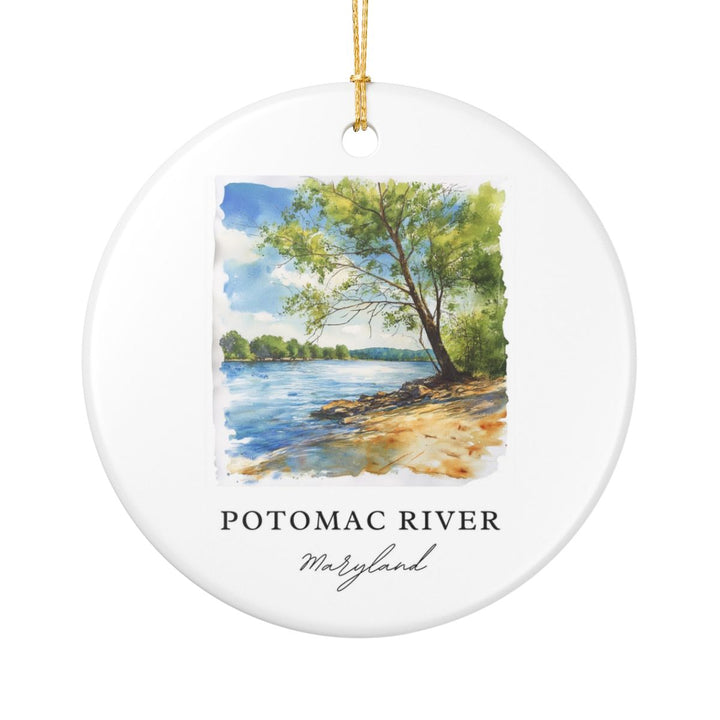 Potomac River Maryland USA Ornament: Unique Potomac River Souvenir, Potomac River Maryland Xmas Decor, and Authentic Potomac River Gift