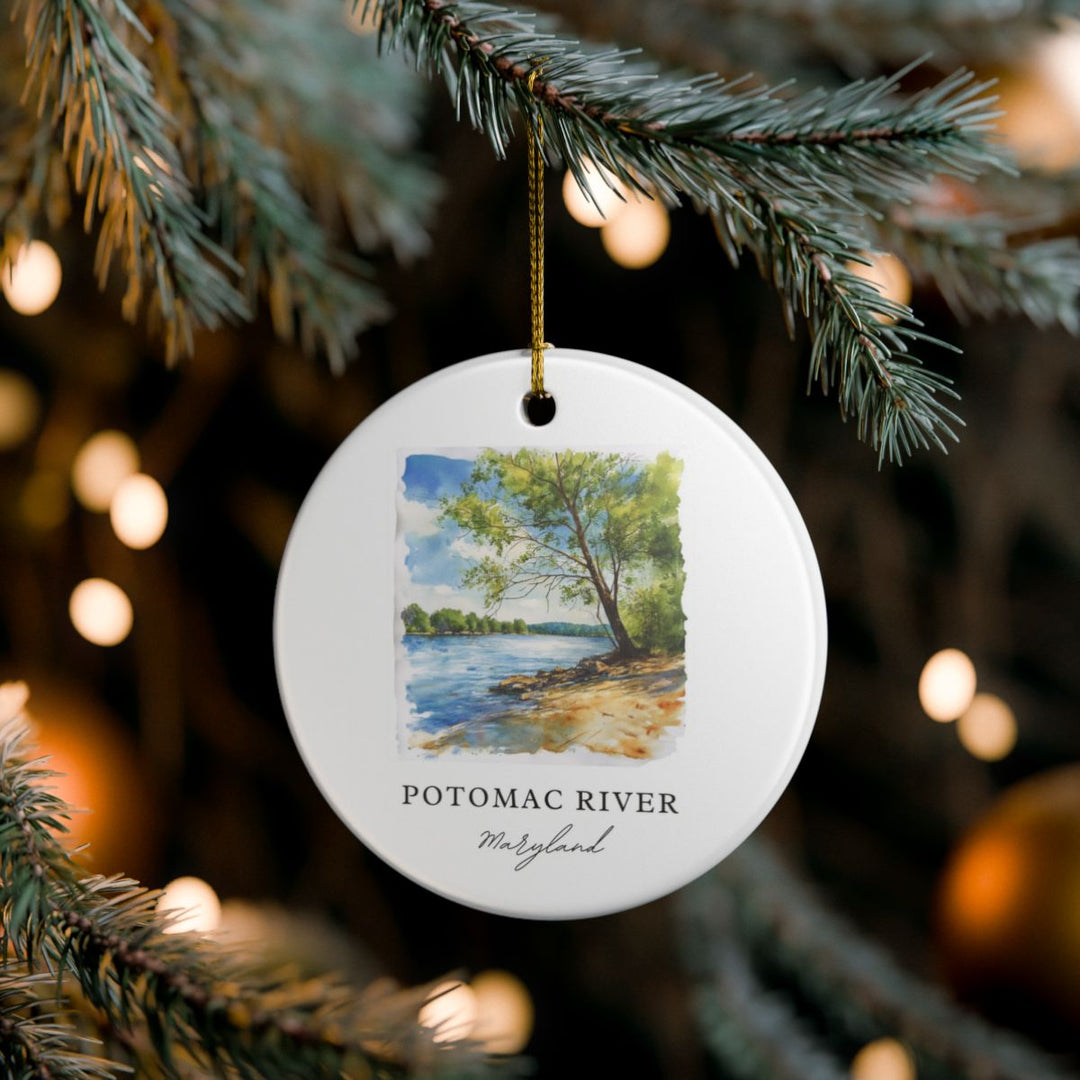 Potomac River Maryland USA Ornament: Unique Potomac River Souvenir, Potomac River Maryland Xmas Decor, and Authentic Potomac River Gift