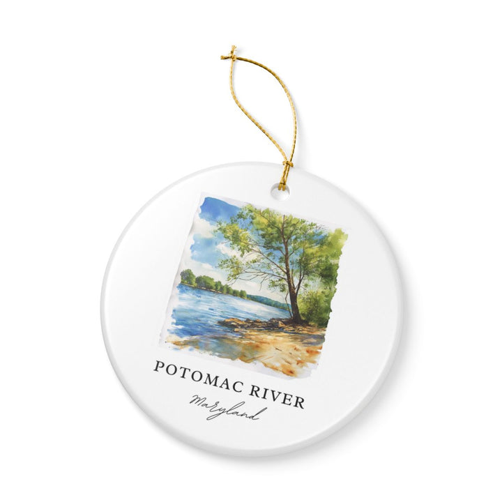 Potomac River Maryland USA Ornament: Unique Potomac River Souvenir, Potomac River Maryland Xmas Decor, and Authentic Potomac River Gift