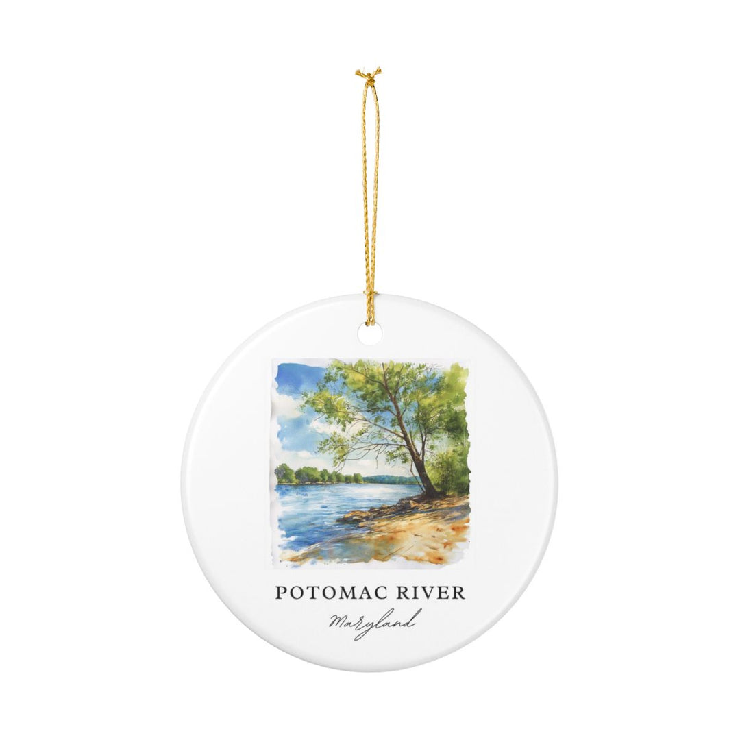 Potomac River Maryland USA Ornament: Unique Potomac River Souvenir, Potomac River Maryland Xmas Decor, and Authentic Potomac River Gift