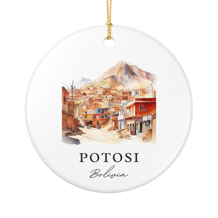 Potosi Bolivia Ornament: Unique Potosi Souvenir, Potosi Bolivia Xmas Decor, and Authentic Potosi Gift