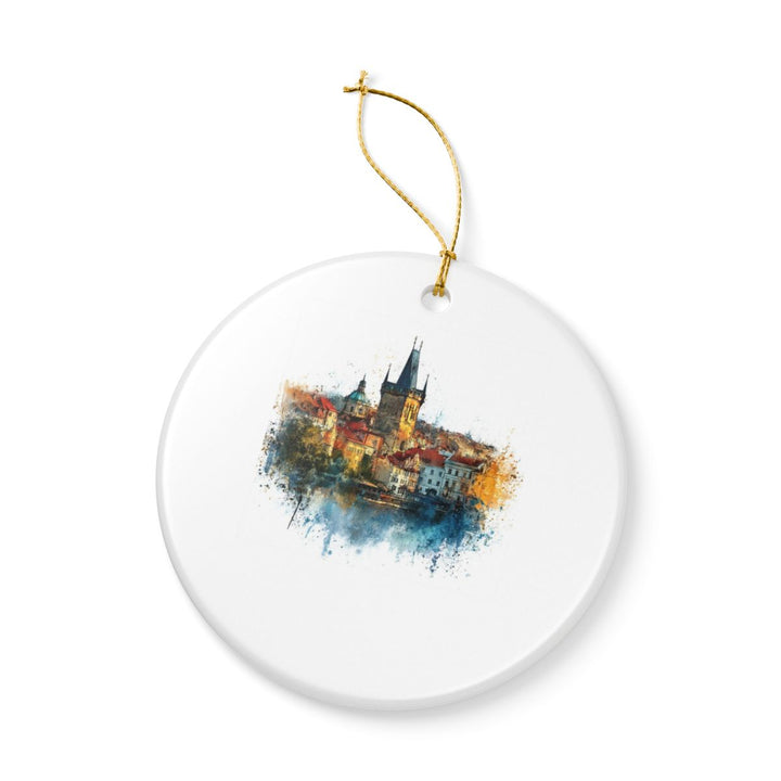 Prague Czech Republic Ornament: Unique Prague Souvenir, Prague Czech Republic Xmas Decor, and Authentic Prague Gift