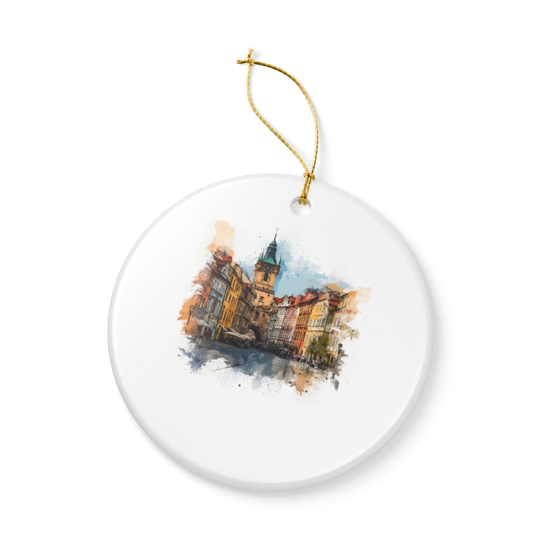 Prague Czech Republic Ornament: Unique Prague Souvenir, Prague Czech Republic Xmas Decor, and Authentic Prague Gift