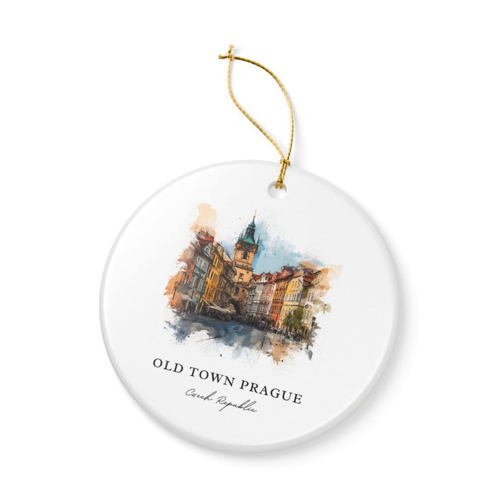 Prague Czech Republic Ornament: Unique Prague Souvenir, Prague Czech Republic Xmas Decor, and Authentic Prague Gift
