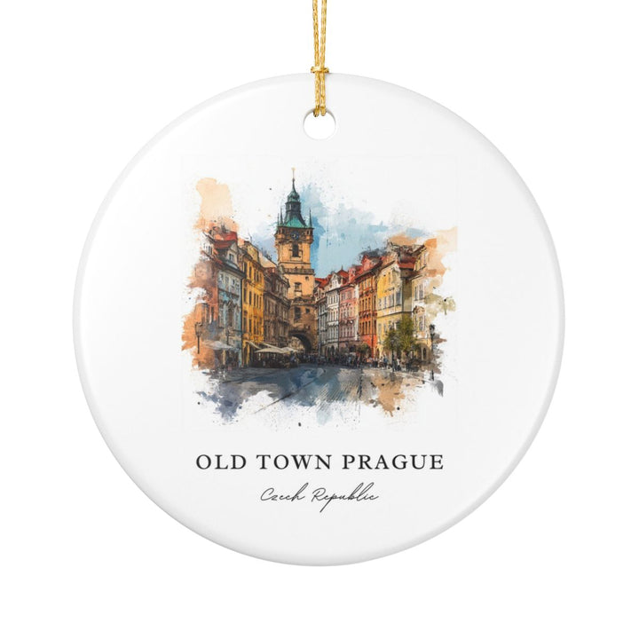 Prague Czech Republic Ornament: Unique Prague Souvenir, Prague Czech Republic Xmas Decor, and Authentic Prague Gift