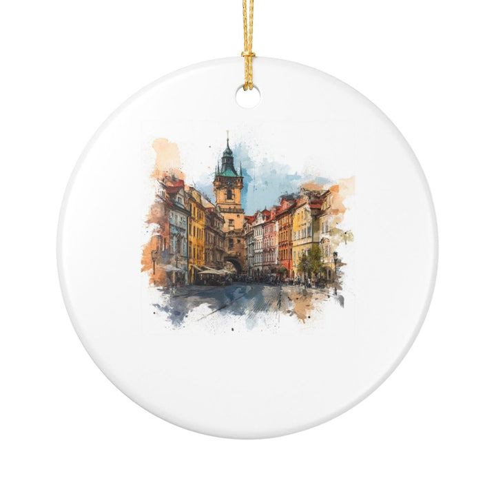 Prague Czech Republic Ornament: Unique Prague Souvenir, Prague Czech Republic Xmas Decor, and Authentic Prague Gift