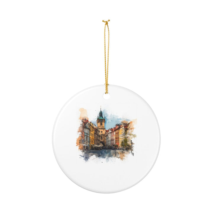 Prague Czech Republic Ornament: Unique Prague Souvenir, Prague Czech Republic Xmas Decor, and Authentic Prague Gift