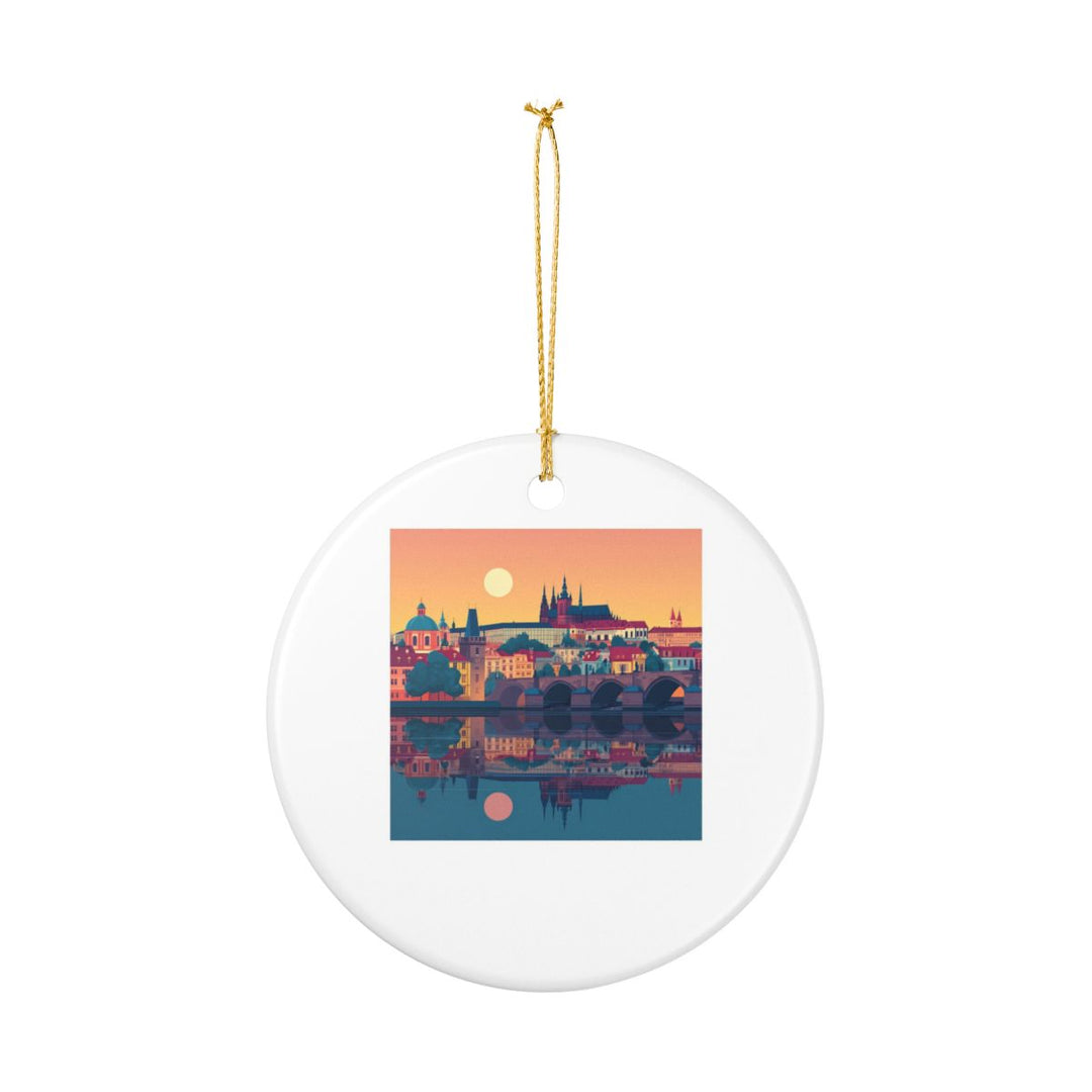 Prague Czech Republic Ornament: Unique Prague Souvenir, Prague Czech Republic Xmas Decor, and Authentic Prague Gift