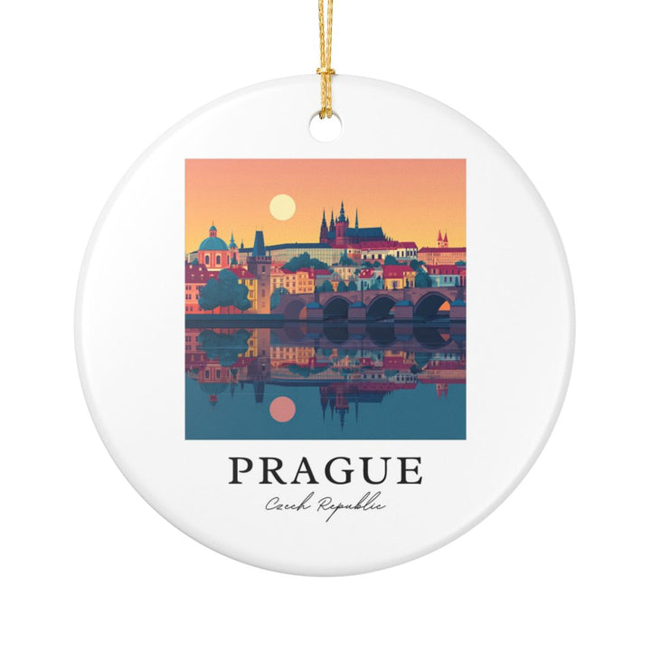 Prague Czech Republic Ornament: Unique Prague Souvenir, Prague Czech Republic Xmas Decor, and Authentic Prague Gift