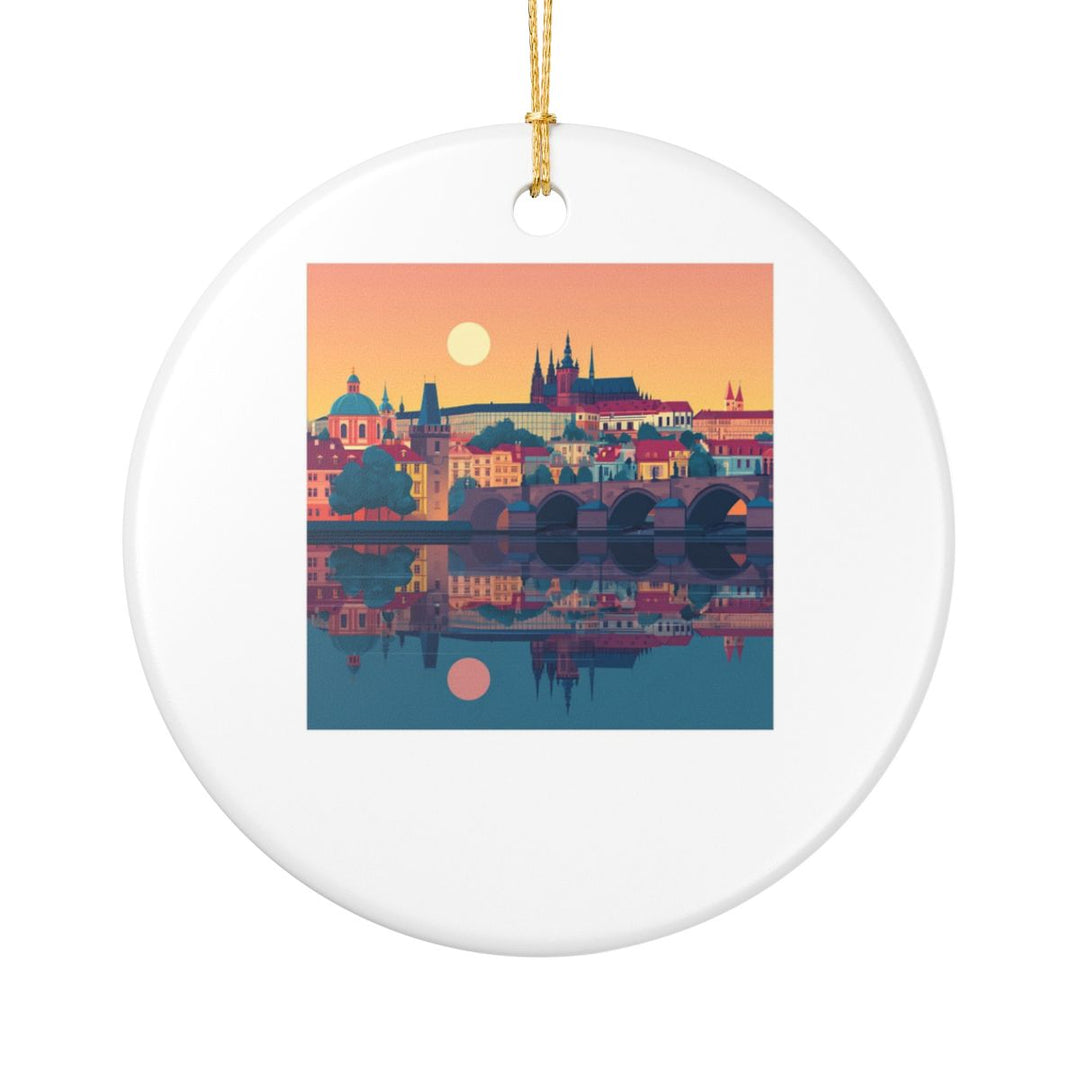 Prague Czech Republic Ornament: Unique Prague Souvenir, Prague Czech Republic Xmas Decor, and Authentic Prague Gift