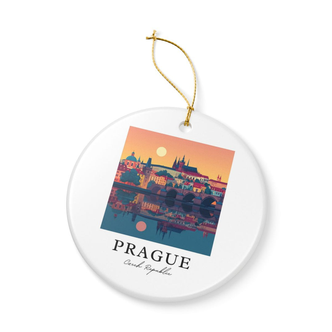 Prague Czech Republic Ornament: Unique Prague Souvenir, Prague Czech Republic Xmas Decor, and Authentic Prague Gift