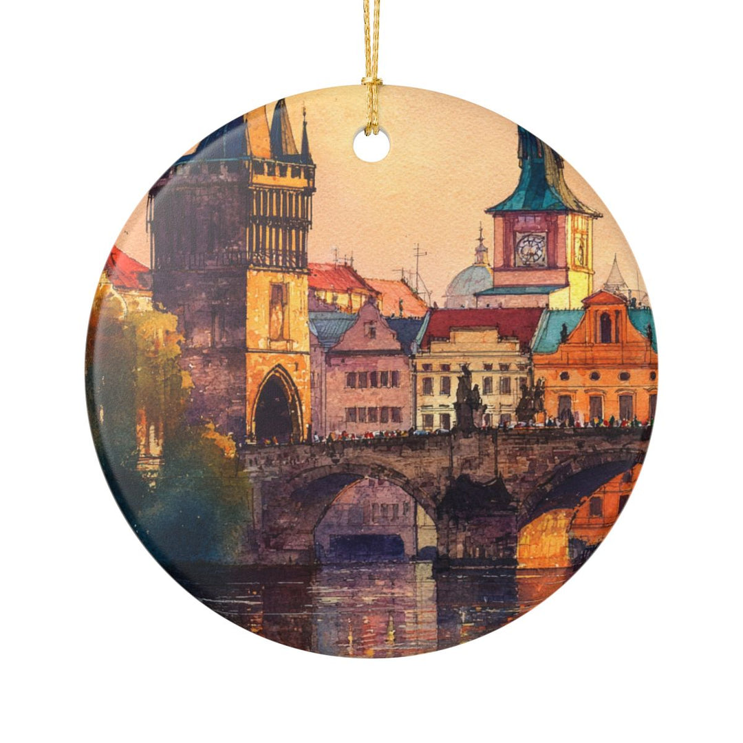 Prague Czech Republic Ornament: Unique Prague Souvenir, Prague Czech Republic Xmas Decor, and Authentic Prague Gift