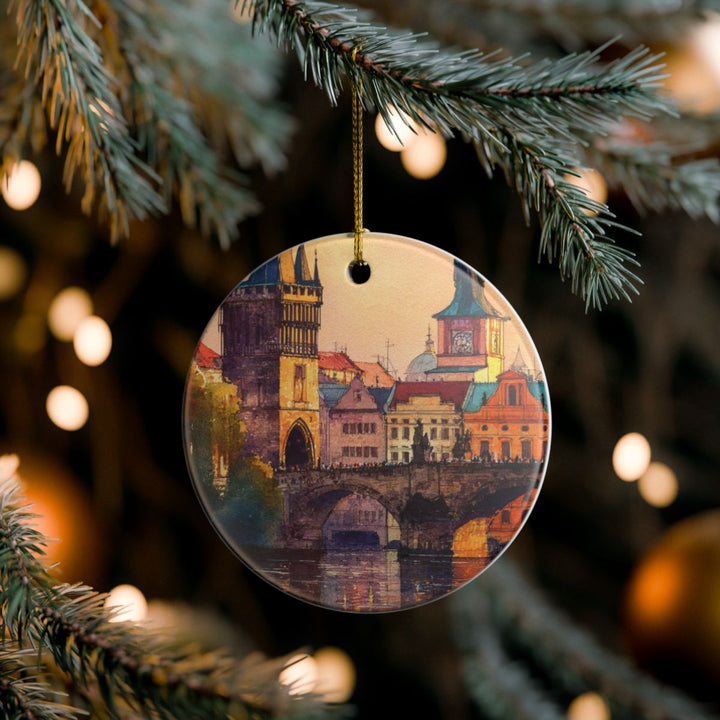 Prague Czech Republic Ornament: Unique Prague Souvenir, Prague Czech Republic Xmas Decor, and Authentic Prague Gift
