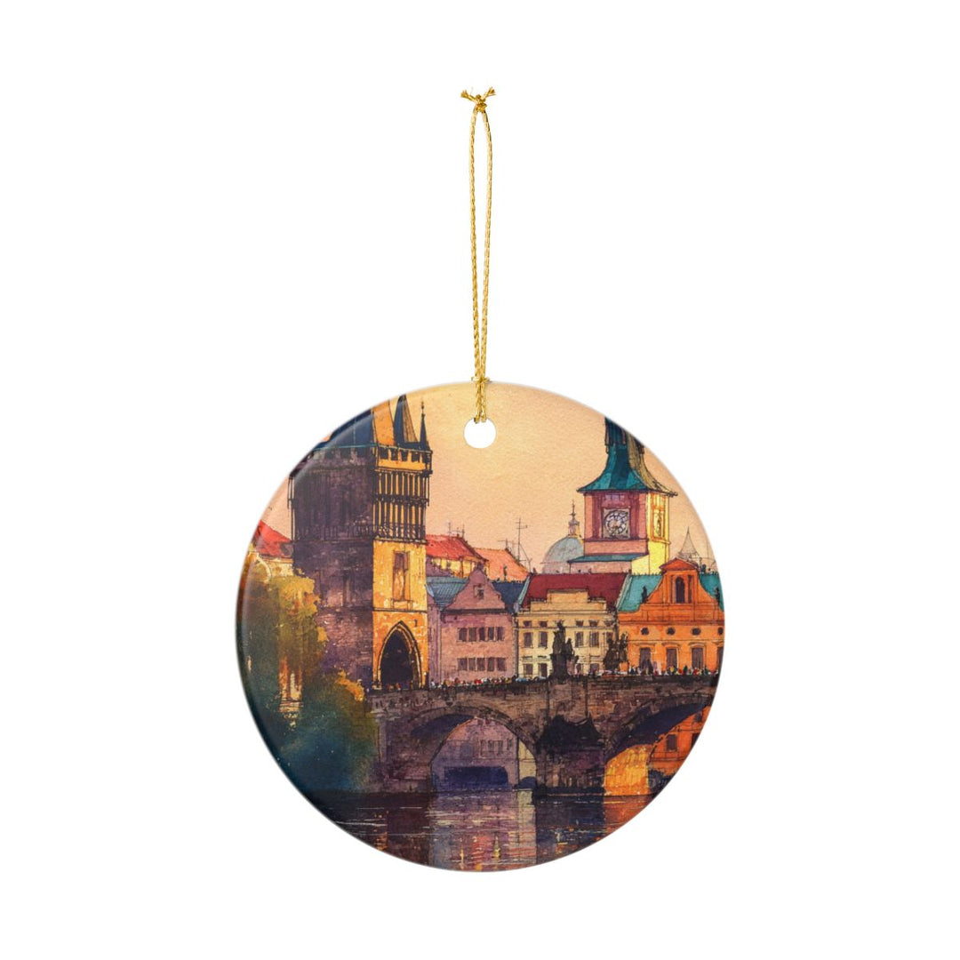 Prague Czech Republic Ornament: Unique Prague Souvenir, Prague Czech Republic Xmas Decor, and Authentic Prague Gift