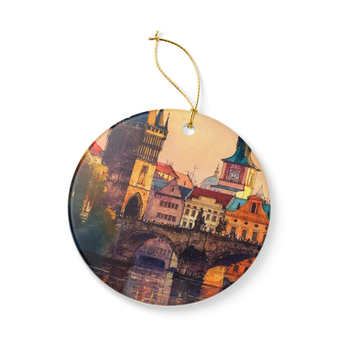 Prague Czech Republic Ornament: Unique Prague Souvenir, Prague Czech Republic Xmas Decor, and Authentic Prague Gift