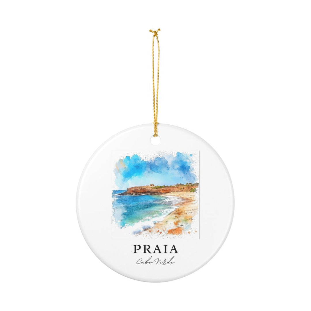Praia Cape Verde Ornament: Unique Praia Cape Verde Souvenir, Praia Cape Verde Xmas Decor, and Authentic Praia Cape Verde Gift