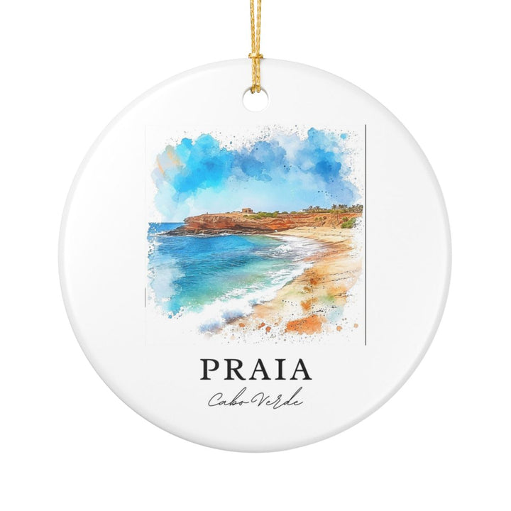 Praia Cape Verde Ornament: Unique Praia Cape Verde Souvenir, Praia Cape Verde Xmas Decor, and Authentic Praia Cape Verde Gift