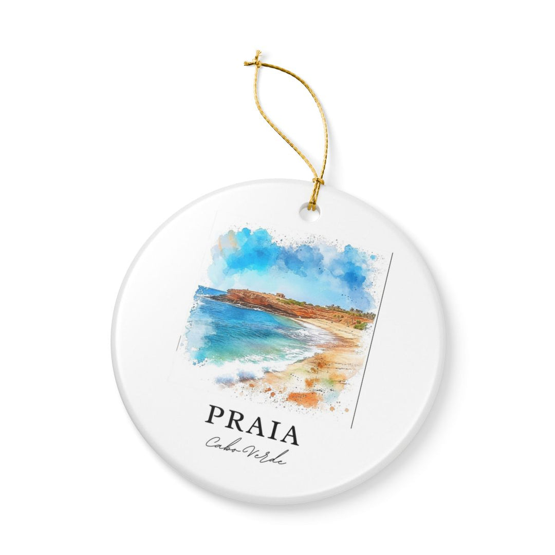 Praia Cape Verde Ornament: Unique Praia Cape Verde Souvenir, Praia Cape Verde Xmas Decor, and Authentic Praia Cape Verde Gift