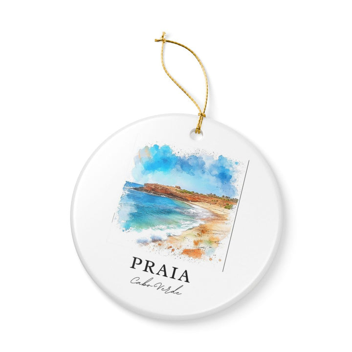 Praia Cape Verde Ornament: Unique Praia Cape Verde Souvenir, Praia Cape Verde Xmas Decor, and Authentic Praia Cape Verde Gift