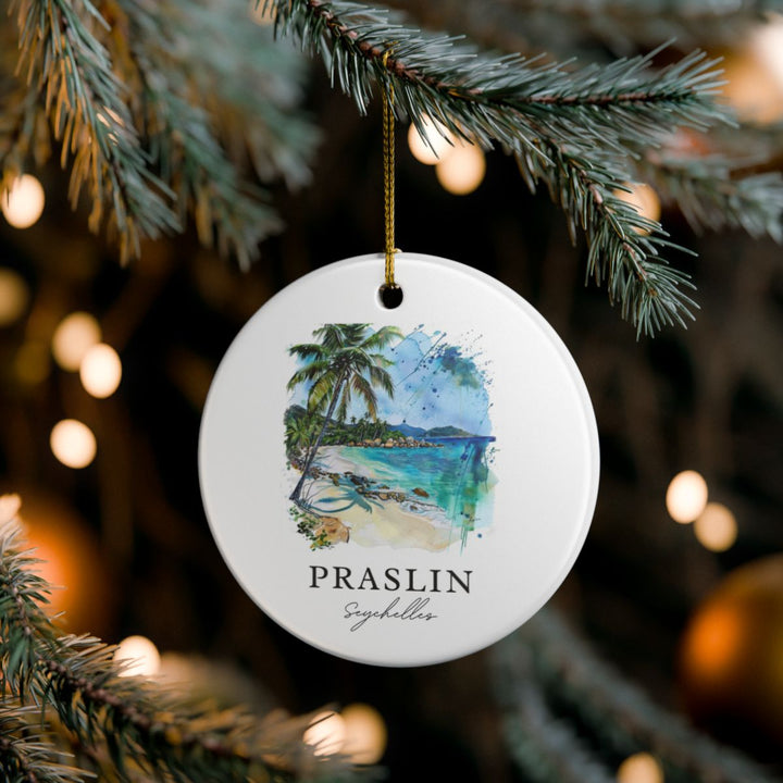 Praslin Seychelles Ornament: Unique Praslin Seychelles Souvenir, Praslin Seychelles Xmas Decor, and Authentic Praslin Seychelles Gift