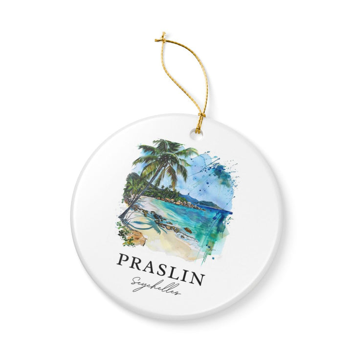 Praslin Seychelles Ornament: Unique Praslin Seychelles Souvenir, Praslin Seychelles Xmas Decor, and Authentic Praslin Seychelles Gift