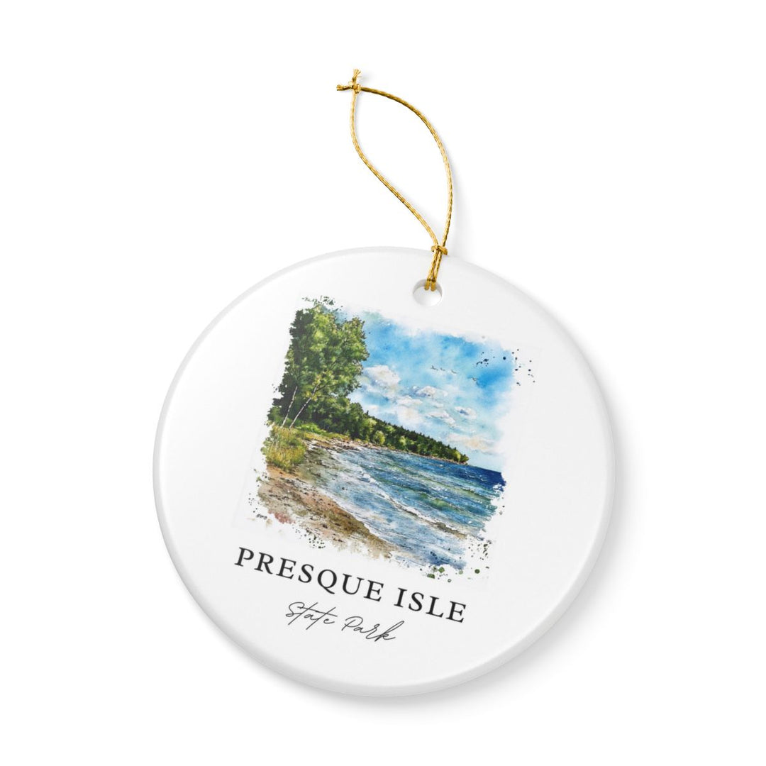 Presque Isle Pennsylvania USA Ornament: Unique Presque Isle Souvenir, Presque Isle Pennsylvania Xmas Decor, and Authentic Presque Isle Gift