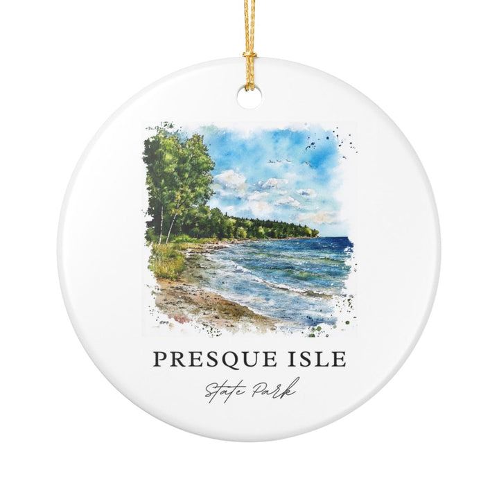 Presque Isle Pennsylvania USA Ornament: Unique Presque Isle Souvenir, Presque Isle Pennsylvania Xmas Decor, and Authentic Presque Isle Gift