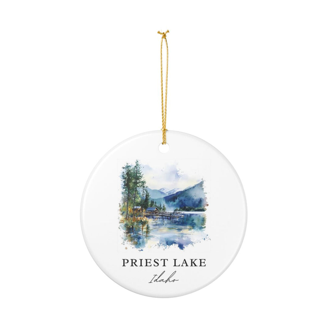 Priest Lake Idaho Ornament: Unique Priest Lake Idaho Souvenir, Priest Lake Idaho Xmas Decor, and Authentic Priest Lake Idaho Gift