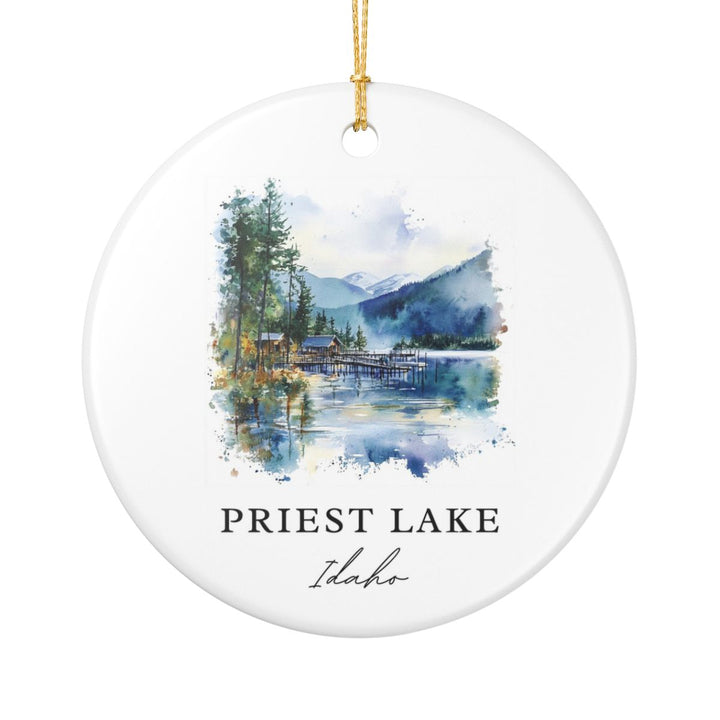 Priest Lake Idaho Ornament: Unique Priest Lake Idaho Souvenir, Priest Lake Idaho Xmas Decor, and Authentic Priest Lake Idaho Gift