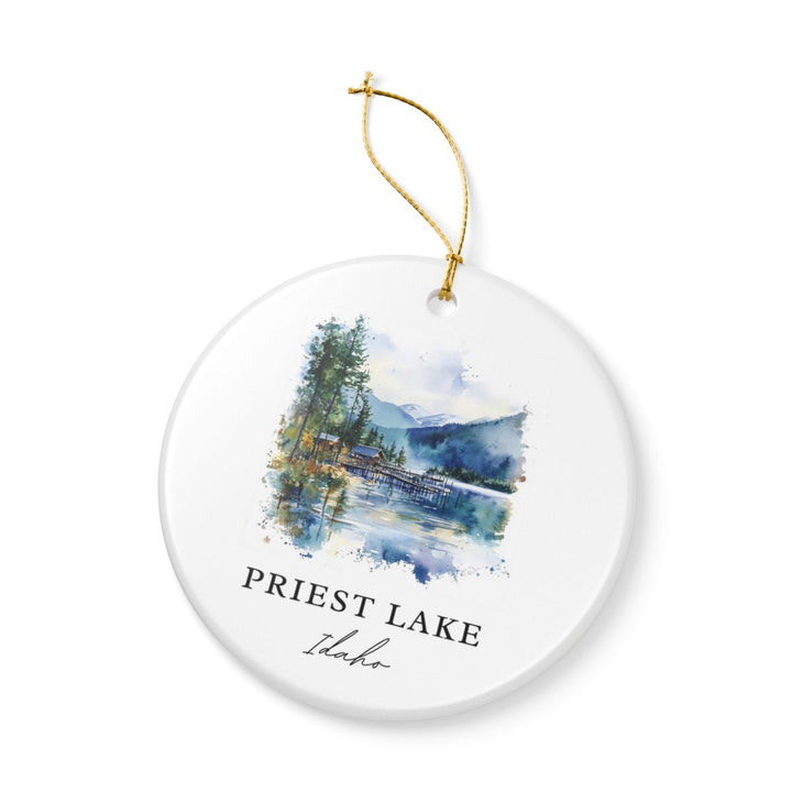 Priest Lake Idaho Ornament: Unique Priest Lake Idaho Souvenir, Priest Lake Idaho Xmas Decor, and Authentic Priest Lake Idaho Gift